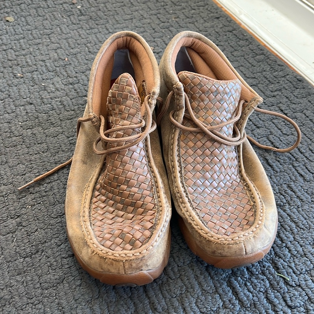 Twisted X shoes brown chukka driving moc